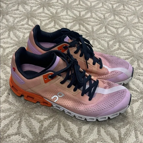 Peach and Lavender Women's Sneakers - Picture 4 of 6